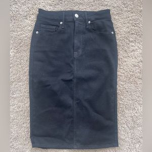 GOOD AMERICAN black stretch denim skirt never worn!